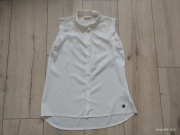 BIAŁA KOSZULA BLUZKA BEZ RĘKAWÓW COCCODRILLO ROZM. 146 DLA DZIEWCZYNKI
