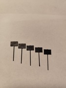 Modelarskie prostokątne znaki drogowe 5sztuk skala H0