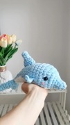 Delfin na szydełku, przytulanka handmade, dekoracja