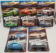 Hot Wheels Cały Set 5sztuk Fast&Furious Supra Skyline Eclipse Szybcy Nowe