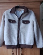 Kurtka baranek krótka latte jasny beż roz. L