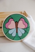 Drewniane klocko-puzzle MOTYL Avdartoys