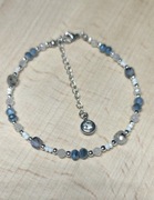 Bransoletka z labradorytem i fluorytem 