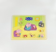 puzzle drewniane układanka montessori świnka Peppa