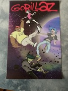 plakat zespołu muzycznego gorillaz