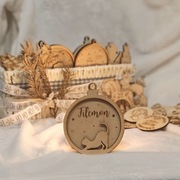 Bombka z kotem na choinkę Ozdoba z imieniem Personalizowana zawieszka