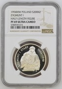 200000 zł 1994 Zygmunt I Stary NGC PF69