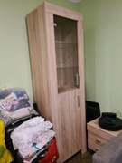 Witryna szklana dąb sonoma gł. 60