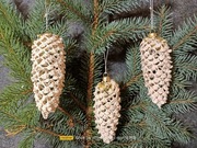 Szyszki na szydełku ozdoby choinkowe