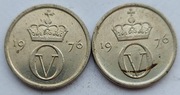 NORWEGIA - 10 ORE 1976 x 2 sztuki za 1 zł