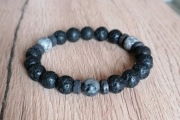 Bransoletka 10mm Kamień wulkaniczny 