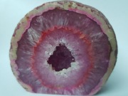 Agat geoda polerowana – buła surowa stojąca naturalna_różowa