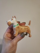 Figurka porcelana pies Aquincum Węgry terrier