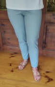 Leginsy skorzane damskie niebieskie. Nowe nie noszone
