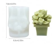 Wielkanocne Tulipany w doniczce forma silikonowa 7.8*6.5 do Wosku Świec