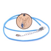 Naszyjnik Zawieszka z drewna Góry Magik Podróż Górska dolina