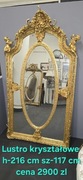 Kryształowe lustro zlote