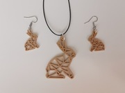 KOLCZYKI biżuteria ażur EKO wzór 3d NOWOŚĆ ZAJĄC