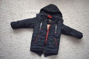 Kurtka parka zimowa futerko granatowy dla chłopca roz. 116