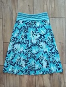 Błękitna elastyczna pawie piórko spódnica r.40