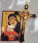 Krzyż Prawosławny Ikonka prawosławna. Pamiątka z Grecji, Meteory Kalambaka 