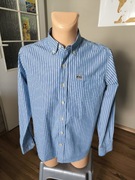 Napapijri koszula męska w paski błękitna M długi rękaw 