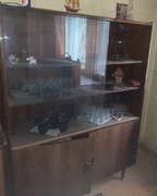 Meble regał z barkiem, biblioteczka na wysoki połysk