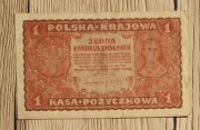 1 marka polska 1919 - I Serja CP - mała czcionka serii