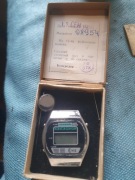 Zegarek retro na komunię radziecki Elektronika55 z pudełkiem ruskim Pobieda