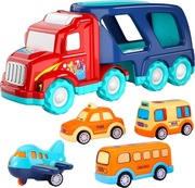 Samochód ciężarowy laweta dla chłopców zestaw 5 w 1