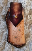 Kabura pokrowiec etui na  nóż składany. Skóra.