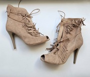 Badura botki bez palców skóra naturalna Beżowe  roz 41