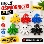 Brelok ośmiorniczka ruchoma 6 kolorów HIT zabawka 3D
