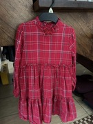 Sukienka Smyk 116 czerwona w kratkę