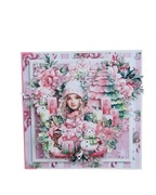 Kartka Święta Bożego Narodzenia rękodzieło 3D choinka prezent koraliki 