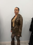 Kurtka damska bomberka  brązowa ( czekolada)