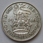 Wielka Brytania 1 shilling 1946 - król Jerzy VI - angielski - srebro