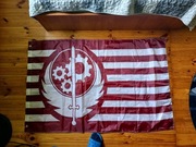 Flaga Braterstwo Stali Fallout 4 + Plakat Vault Tec Fallout