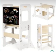 2W1SKŁADANA DREWNIANA WIEŻA EDUKACYJNA 