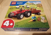 LEGO CITY CZERWONY TRAKTOR Z PRZYCZEPĄ I OWCĄ 60461