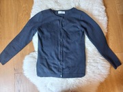 Cool Club Sweter dziewczęcy rozpinany granatowy perełki r. 152