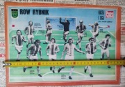Plakat ROW Rybnik PRL lata 70 te piłka nożna