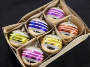 Bombki choinkowe prl okrągłe bańki retro ozdoby choinkowe vintage 