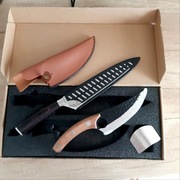 Komplet noży Anhichef 2 szt i osłonka na palce do siekania.