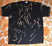 Czarny T-shirt hasło motywacyjne, ręcznie malowany, rozmiar M L