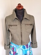 Krótka kurtka militarna khaki vintage retro r. S/M 100% cotton