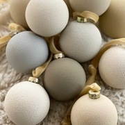 Ręcznie malowane zamszowe / welurowe bombki choinkowe