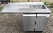 Zlew gastronomiczny 1-komorowy zabudowany z szufladą 122x65x90