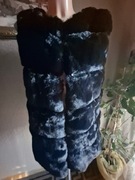 Kamizelka damska czarna misiu narzutka bezrękawnik