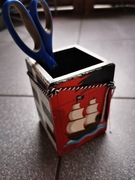 kubek, pojemnik na kredki itp. decoupage